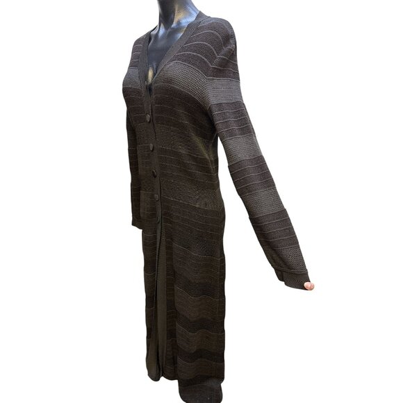 Giorgio Armani Button-Up Knit Cardigan Dress 42/S - Picture 5 of 6